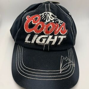 Coors Light Beer Dad Hat Baseball Cap Aw Mountain Logo Adjustable Strapback New!